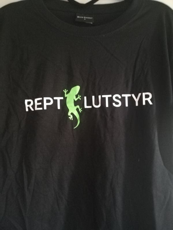 Svart Reptilutstyr t-skjorte XXl