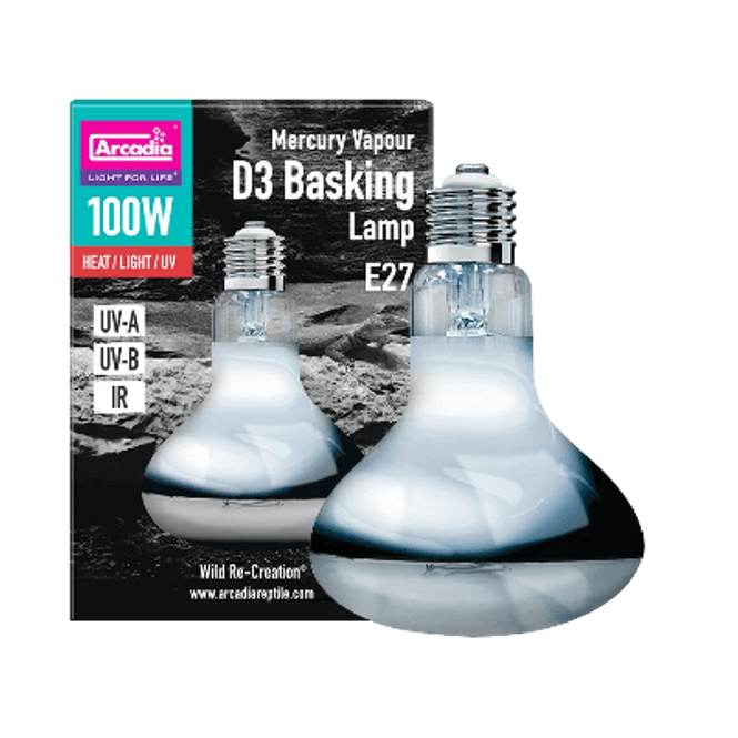 Hovedbilde Arcadia D3 Basking Mercury Vapour Lamp 100w