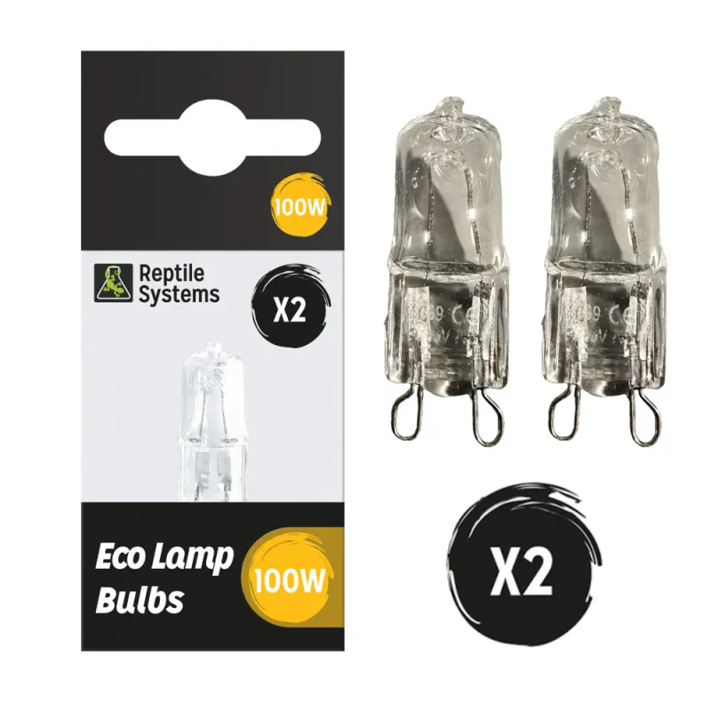 Reptile system ECO halogen 100w -erstatnings pærer 2 pk 