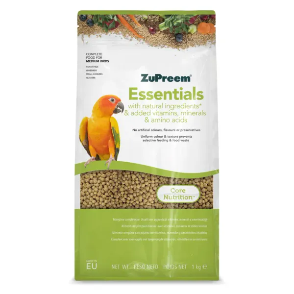 Zupreem Essential Nymfeparakit & dvergpapeg&oslash;yer 1 kg